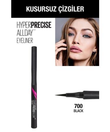 Maybelline New York Black Eyeliner - Hyper Precise All Day Eyeliner 700 Black 3600530730308 - Buy Online on GoSupps.com