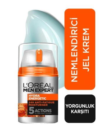 L'Oreal Paris Men Expert Men's Face Care Duo Hydra Energetic Face Wash Gel 100ml Moisturizing Gel Face Cream 50ml - Buy Online on GoSupps.com