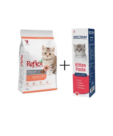 REFLEKS Kitten 2 Kg Kitten Cat Food and 100 Gr Kitten Minarelli Vitamin - Buy Online on GoSupps.com