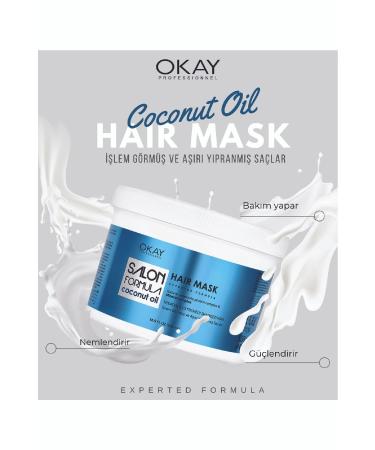 OKAYPROFESSIONNEL SALON FORMULA Coconut Hair Mask 500ml (For Processed and Extremely Damaged Hair) - Buy Online on GoSupps.com