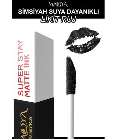 MAQYA Cosmetics Professional Super Black Matte Liquid Lipstick - Buy Online on GoSupps.com
