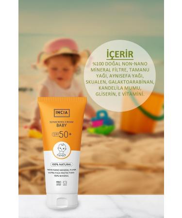 INCIA 0 Natural Baby Sun Cream-Anti-Stain Mineral Filter High Protection 50spf Uva Uvb 50ml - Buy Online on GoSupps.com