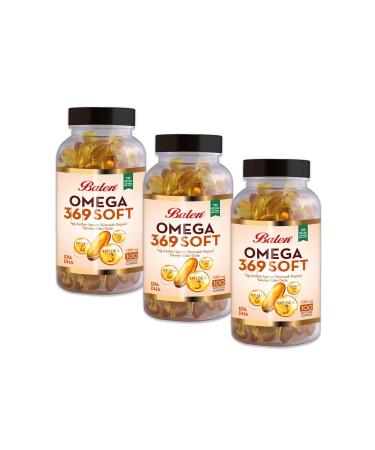 Balen Omega 3-6-9 Soft Fatty Acids 1380 mg 100 Softgels x 3 Pieces