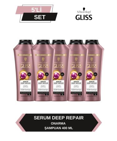Gliss Serum Deep Repair Repairing Shampoo 400 ml x 5 Pieces