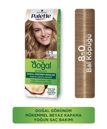 Palette Permanent Natural Colors Hair Dye 8-0 Honey Foam