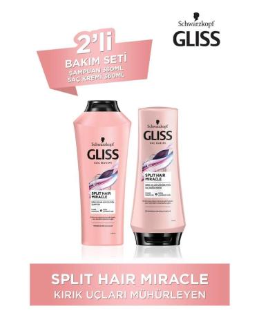 Gliss Split Hair Miracle Shampoo 360 Ml Split Hair Miracle Conditioner 360 ml
