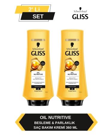Gliss Oil Nutritive Hair Conditioner 360ml x Set of 2