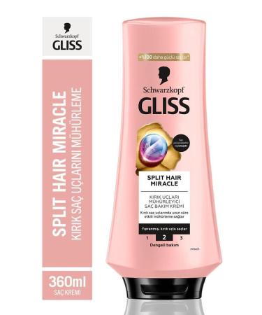 Gliss Split Hair Miracle Shampoo 400 Ml X 2 Pieces + Split Hair Miracle Conditioner 360 Ml - Buy Online on GoSupps.com
