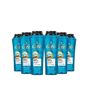 Gliss Aqua Revive Moisturizing Shampoo with Hyaluron and Seaweed 400 ml X 6 Pcs - Buy Online on GoSupps.com