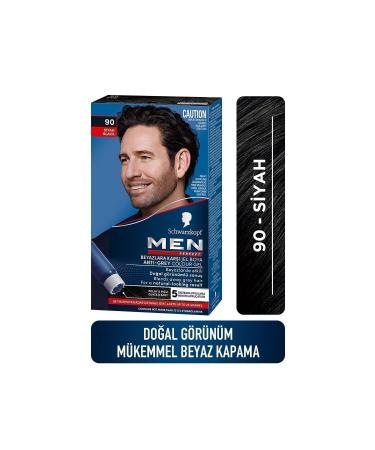 Men Perfect Schwarzkopf Hair Dye 90 - Black X 2 Pieces