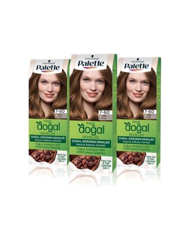 Palette Permanent Natural Colors Hair Dye 7-60 Hazelnut Brown X 3 Pieces - Buy Online on GoSupps.com