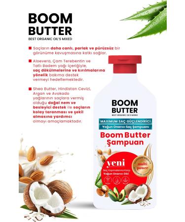 BOOM BUTTER 7 Oil Anti-Hair Loss and Fast Growth Shampoo 400 ml - Buy Online on GoSupps.com