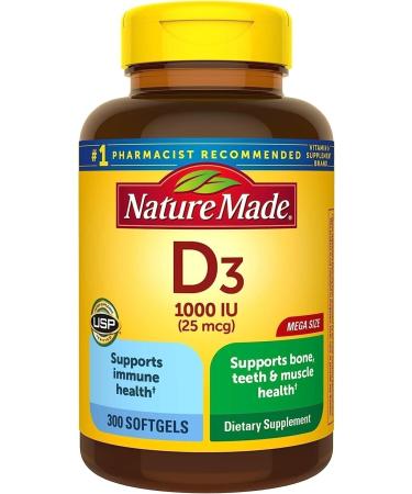 Nature Made Vitamin D3 1000 Iu 300 Softgel
