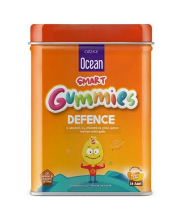 Ocean Smart Gummies Defense Vitamin C Vitamin D3 and Zinc Supplementary Food 64 Gel Tablets