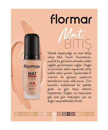 Flormar Foundation - Mat Touch Foundation No: M314 30 ml 8690604248032 - Buy Online on GoSupps.com