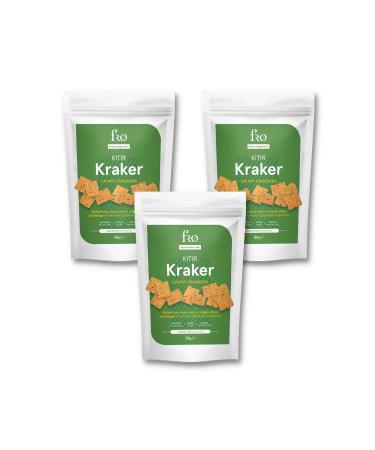 FRO 3-Pack Flourless Crispy Crackers Vegan Gluten-Free Salty Filling Healthy Additive-Free Snack 3x50gr - Buy Online on GoSupps.com