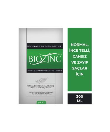 biozinc Nettle Shampoo for Normal Falling Thin Damaged Lifeless and Weak Hair