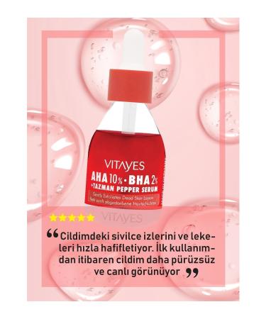 VITAYES Skin Tone Equalizer Aha Bha 2% Red Peeling Pore Tightening Anti-Acne Serum - Buy Online on GoSupps.com