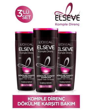 Elseve Complete Resistance Anti-Hair Loss Shampoo 360 ml Set of 3
