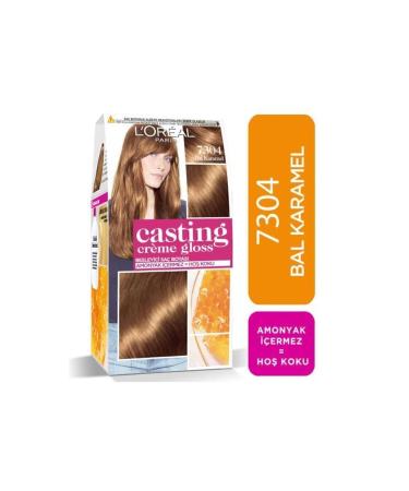 L'Oreal Paris Hair Dye - Casting Creme Gloss 7304 Honey Caramel 3600523302871