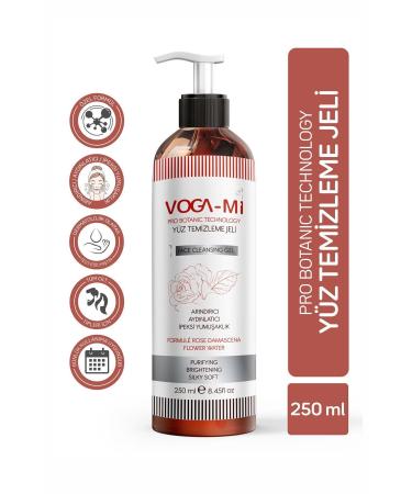 VOGAMI Pro Botanic Purifying Brightening and Silky Softness Facial Cleansing Gel 250 ml Suitable for All Skin Types