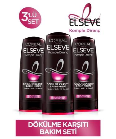 Elseve Complete Resistance Anti-Hair Loss Care Cream 360 ml Set of 3