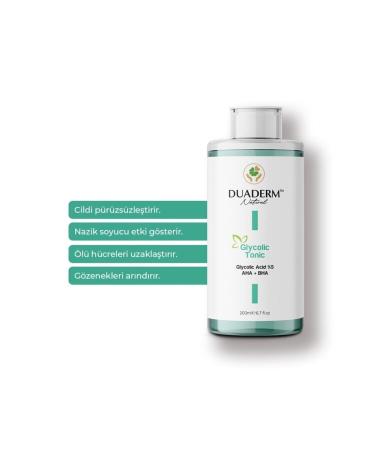 Duaderm Anti-Acne and Tone Equalizing Glycolic Tonic Glycolic Acid 5% AHA + BHA 200ml - Buy Online on GoSupps.com