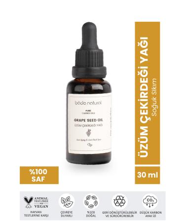 Bade Natural Grape Seed Oil Cold Pressed 0 Pure 30 ml
