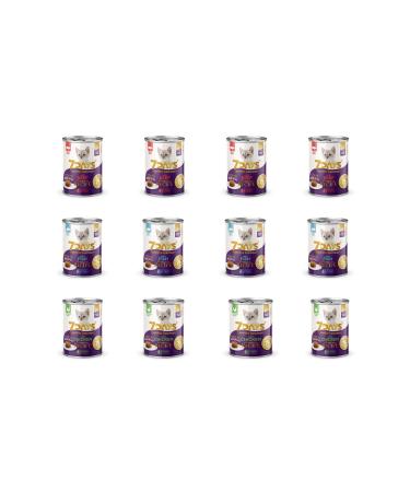 7DAYS Premium Recipe Mixed Minced Kitten Canned Food 3 Types 415 gr x 12 Pieces