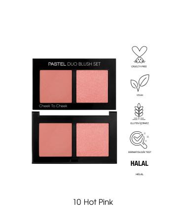 Pastel Duo Blush Set Cheek To Cheek - Double Blush Set 10 Hot Pink - Buy Online on GoSupps.com