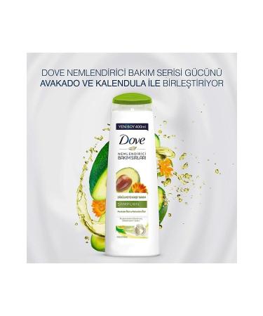 Dove Anti-Loss Hair Care Shampoo Avocado Extract and Calendula Extract 400 Ml 3 Pieces - Buy Online on GoSupps.com
