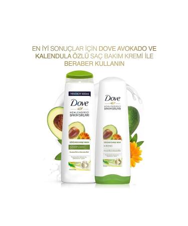 Dove Anti-Loss Hair Care Shampoo Avocado Extract and Calendula Extract 400 Ml 3 Pieces - Buy Online on GoSupps.com