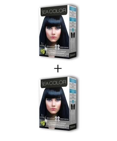 Skygo 2X2 Tube Cream Hair Dye Set Blue Black No:1.1