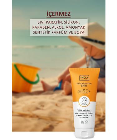 INCIA 0 Natural Baby Sun Cream-Anti-Stain Mineral Filter High Protection 50spf Uva Uvb 50ml - Buy Online on GoSupps.com