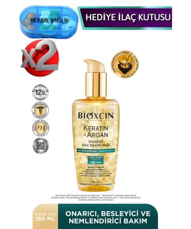 Bioxcin 2 Keratin Argan Nourishing Repairing Hair Care Oil 150 ml - Damaged and Sensitive Hair