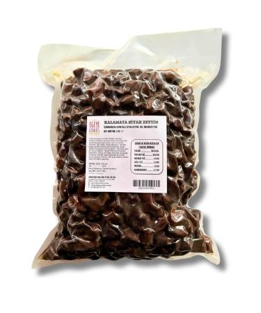 RETURN TO THE AEGEAN Very Lightly Salted Kalamata Large Size Dry Black Olives (Bonito-Jumbo-Wholesale Donkey Olives) - 4 Kg.