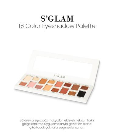 S'GLAM 16 Color Eyeshadow Palette (eyeshadow)