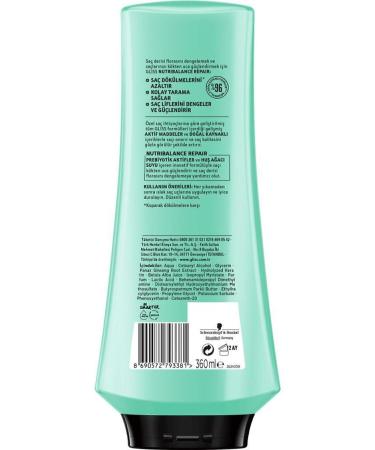 Gliss Nutribalance Repair Anti-Hair Loss Conditioner 360 ml X 2 Pieces - Buy Online on GoSupps.com