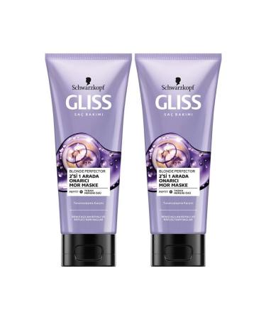 Gliss Blonde Perfector Purple Mask 200 Ml X 2 Pieces - Buy Online on GoSupps.com