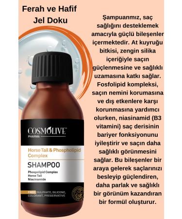 Cosmolive Anti Hair Loss Shampoo Sulfate Free Fast Hair Growth Horsetail Extract Repair Nourishing - Buy Online on GoSupps.com
