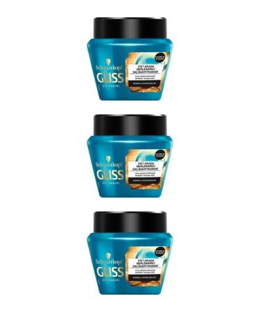 Gliss Aqua Revive Hydrating 2 in 1 Mask with Hyaluron and Seaweed 300 ml X 3 Pieces - Buy Online on GoSupps.com