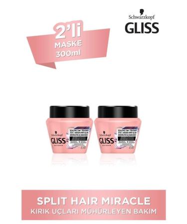 Gliss Split Hair Miracle Mask 300 ml X 2 Pieces