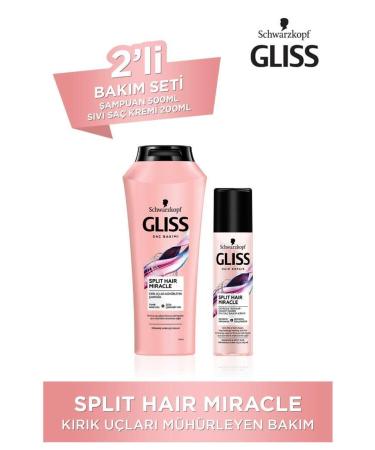 Gliss Split Hair Miracle Shampoo 500 ml Split Hair Miracle Liquid Conditioner 200 ml