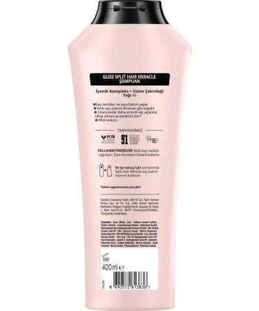 Gliss Split Hair Miracle Shampoo 400 Ml x 3 Pieces - Buy Online on GoSupps.com