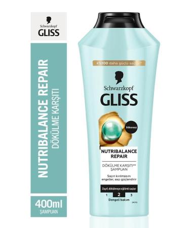 Gliss Nutribalance Repair Anti Hair Loss Shampoo 400 ml x 4 Pieces - Buy Online on GoSupps.com