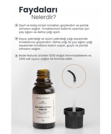 Bade Natural Nail and Cuticle Nourishing and Strengthening Care Oil 0 Natural - Buy Online on GoSupps.com