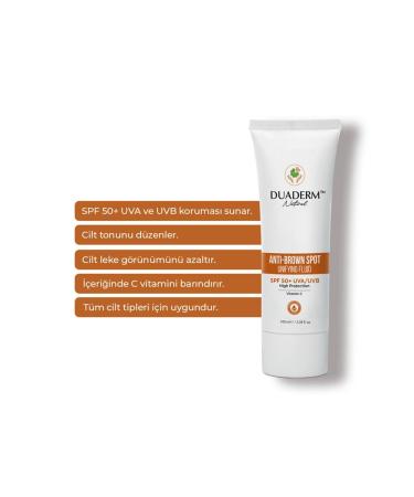 Duaderm Anti-Blemish High Protection Anti-Brown Body Sun Cream SPF 50+ (Vitamin C + UVA UVB)100ml - Buy Online on GoSupps.com