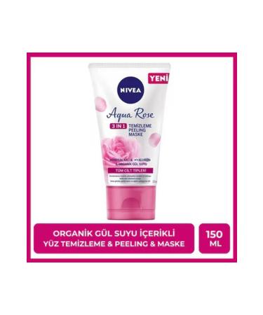 NIVEA Aqua Rose 3in1 Facial Cleansing Peeling Mask 150 ml