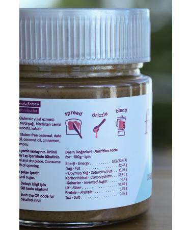 FRO 2-Pack Granola Butter Original and Cacao Gluten-Free Sugar-Free Vegan Breakfast Spread 2x250gr - Buy Online on GoSupps.com