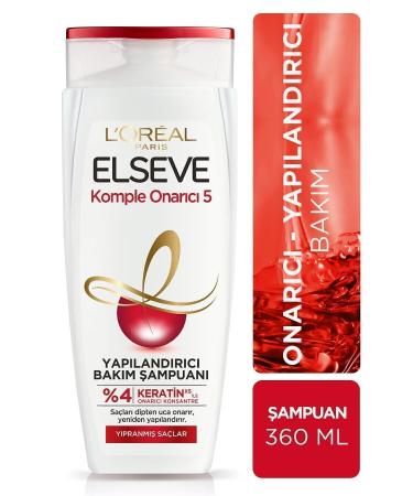 Elseve Complete Repair 5 Restructuring Care Shampoo 360 ml 3-Piece Repairing Hair Care Set - Buy Online on GoSupps.com